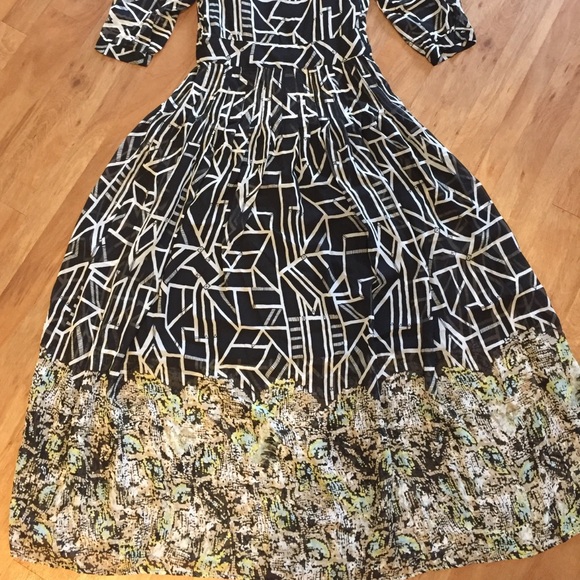 Anthropologie Black white maxi dress - Picture 3 of 7